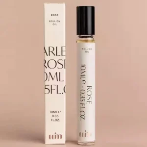 Custom Sticker Roll Perfume Sticker Label Private Label Perfume Oil Roll-On Waterproof Vinyl Logo Label