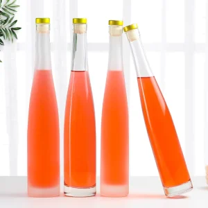 Custom Transparent 200ml 375ml 500ml Round Wine Glass Bottle