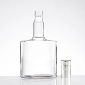 Custom Transparent Crystal Glass 500ml 750ml Brandy Whisky Vodka Bottle