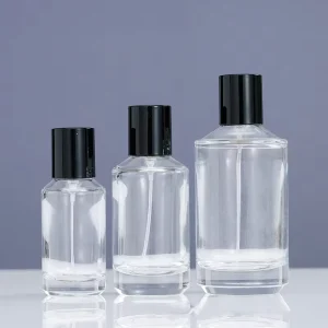 Custom Transparent Glass Perfume Spray Bottles, 30ml, 50ml, or 100ml, with Pump Sprayer