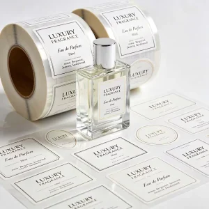 Custom Vinyl Logo Private Design Labels with UV Resistant Hot Stamping for Cosmetics Glass Bottles and Perfume
