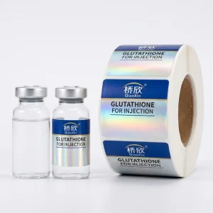 Custom Waterproof Vial Labels on Roll for 3ml 5ml 10ml Medicine Bottles