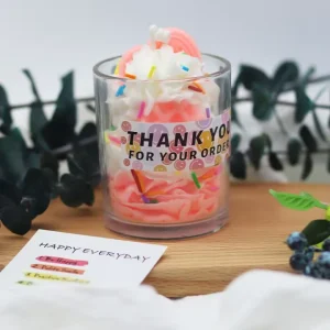 Custom a Variety of Dessert Styles Glass Jar Aromatherapy Candle Valentine’s Day Gift for Wedding