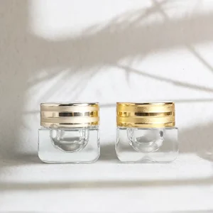 Custom logo 15g Square Cream Jar Premium Cosmetic Container for Eye Cream Refillable Packaging