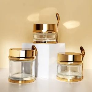 Custom logo Glass Cream Jar 30g 50g 70g White and Black Cosmetic Glass Bottles Empty Cosmetic Jar