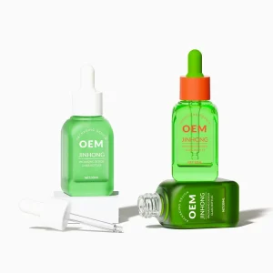 Custom logo Thick Bottom Skincare Packaging 30ml Luxury Glass Cosmetic Lotion Toner Bottle with Dropper Pump