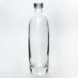 Customizable 200ml 500ml 750ml High Quality Round Glass Bottle with Spiral Opening for Beverage Cold Coffee Wine