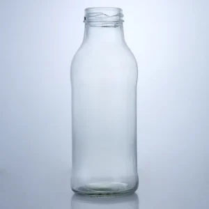 Customizable 300ml Cylindrical Glass Beverage Bottles for Milk, Juice, Coffee, Tea, and Water with Screw Cap