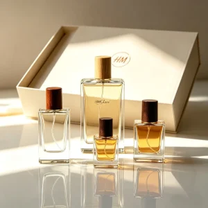 Customizable 30ml 50ml 100ml Rectangle Perfume Glass Bottles with Wooden Cover for Hair Cologne Gifts