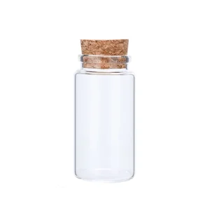 Customizable Clear 150ml Glass Spice Jar with Cork Lid