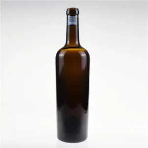 Customizable Clear Glass Vodka Whisky Liquor Bottle 750ml