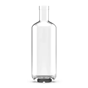 Customizable Clear Glass Whisky Vodka Tequila Bottle Cork Cap ISO09001 Certified 700ml 750ml Custom Logo