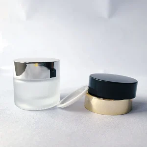Customizable Empty Glass Cosmetic Jar for Cream Cosmetic Packaging Containers Wit Plastic Lid