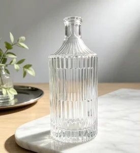 Customizable Glass Bottles 500ml750ml for Vodka Whiskey Gin with Cork Stoppers