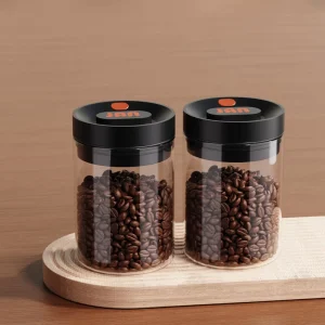 Customizable Glass Jars Vacuum Sealed Stackable Kitchen Storage Containers BPA Free 600 Ml