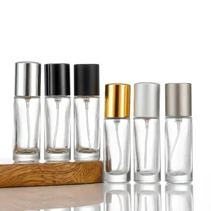 Customizable Logo Slim Tall Perfume Bottle Glass Spray Pump Bottle Non Transparent Coating with Reed Diffuser Fine