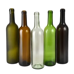 Customization Amber Clear 750ml Frosted Wine Glass Bottle
