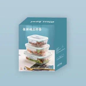 Customize Factory Price Glass Food Container Lunch Box Kitchen Food Storage Container With Lid