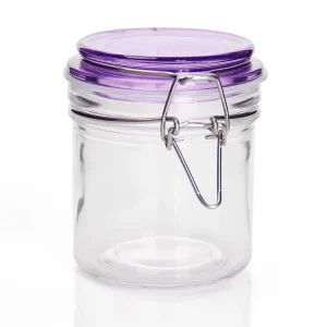 Customize Wide Mouth Canning Clear Glass Jars with Stainless Steel Bayonet Lid