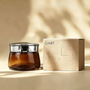 Customized 100g Clear Glass Face and Body Cream Jar with Round Lid