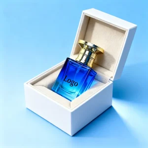 Customized 30ml Clear Square Glass Perfume Bottle with Pump Sprayer Zinc Alloy Cap and Box