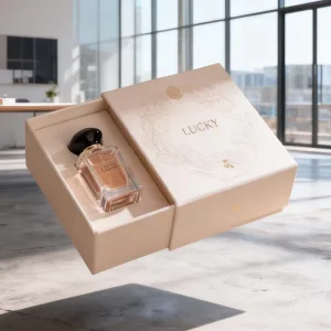 Customized 50ml Exquisite Perfume Glass Bottle Packaging Box Luxury Paper Gift Box & Shopping Bag for Women