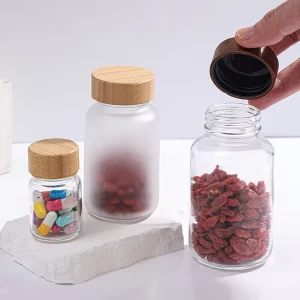 Customized 50ml Glass Mason Jar with Screw Cap 100ml Cross Border Storage Bottles Circular Glass Sealed Jar
