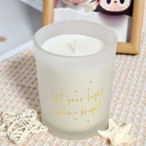Customized 7oz 10oz Matte White Glass Candle Jars Soy Wax Candles