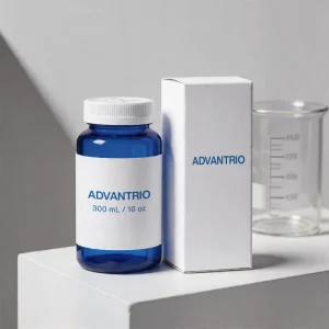 Customized Blue Glass Pill Bottles 500ml Empty With Caps Labeled Tablet Capsule Pharma Storage Container