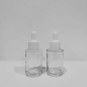 Customized Clear Glass Dropper Bottle 30ml With Customized Giftbox White Black Gold Silver Caps