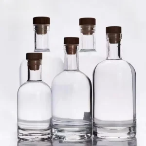 Customized Clear Glass Liquor and Vodka Bottles 200ml 375ml 500ml 1L 750ml