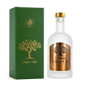 Customized Color 50ml 100ml 200ml 375ml 500ml Nordic Style Glass Tequila Olive Oil Bottle With Cork and Packaging Box