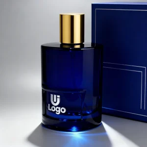 Customized Color Clear Cylinder Luxury Glass Bottles 50ml Perfume Glass Bottles with Lid with Box Packing