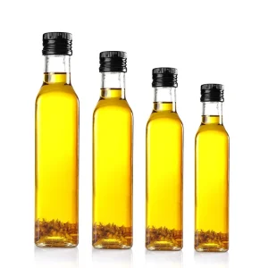 Customized Dark Glass Cooking Olive Oil Bottle with Screw Lid