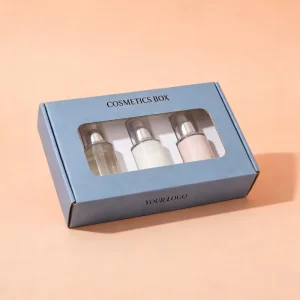 Customized Design Frosted Glass Jar Packaging Box Embossed Matte Skincare Bottle Gift Box Foldable Cosmetic Packaging Paper Box