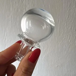 Customized Eco Friendly Clear Transparent Solid Glass Bottle Stopper Ribbed Closure (Reusable Recyclable) for 21.5mm Bottle