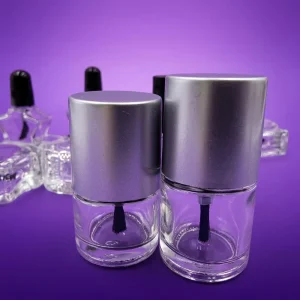 Customized Empty 10ml 15ml Transparent Glass Nail Polish Bottle for Cosmetic Packaging