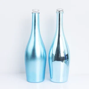 Customized Empty 750ml UV Champagne Glass Bottle with Clip Closure