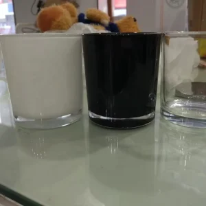 Customized Frosted Glass Candle Jars with Lids, Matte Black, White, and Colored