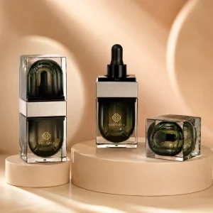 Customized Logo Color Acrylic Dropper Skin Care Container Emulsion Essence Bottle