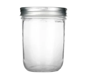 Customized Logo Empty Supplier Wide-Mouth Mason Jars, 16oz Canning Glass Food Storage Jars