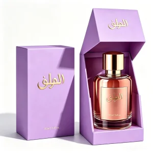 Customized Luxury Perfume Glass Bottle Candle Folder Packaging Transparent Design Bronzing UV Embossing Process Recycled