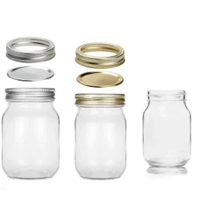 Customized Mason Jars With Lid Glass Mini Regular Mouth Canning