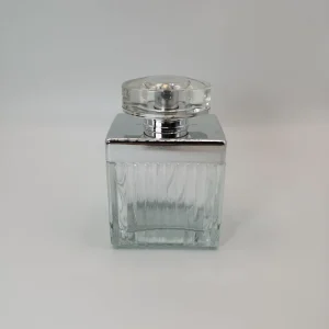 Customized Matte 80ml Square Luxury Perfume Glass Bottle with Clear Cap Pump Sprayer Hot Stamping & Silk Screen Printing
