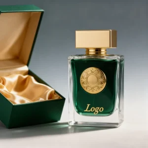 Customized Metal Tags Empty 30ml 50ml 100ml Square Glass Perfume Bottles Refillable Fragrance Containers with Box Packaging