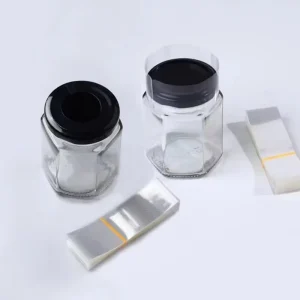 Customized PVC Transparent Red Green Shrink Film for Food Beverage for Sealing Glass Jars Bottle Milk Chocolate Salad Chocolate