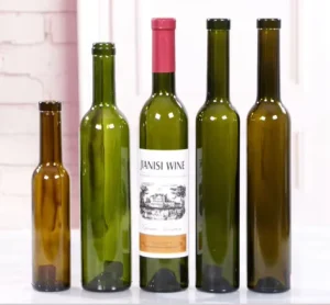 Customized Red Wine Glass Bottle 200ml 375ml 500ml with Cork for Wine and Fruit Wine