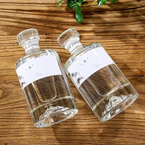 Customized Reusable Glass Wine Bottle with Cork, 250ml, 500ml, and 750ml, 100-Piece Set
