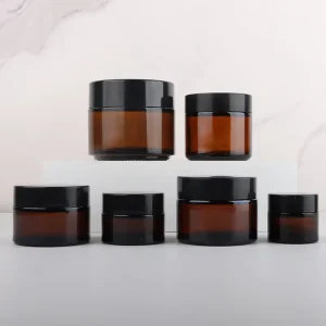 Customized Round Glass Bottle with Screw Cap Screen Printing for Skin Care Cream Eye Cream & Facial Cleanser Cosmetic Use Jar