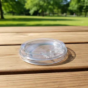 Customized Small Transparent Plastic Round Lid Vent Hole Packaging Cover for Paper Cup Salad Bowl Bottle Caps & Closures